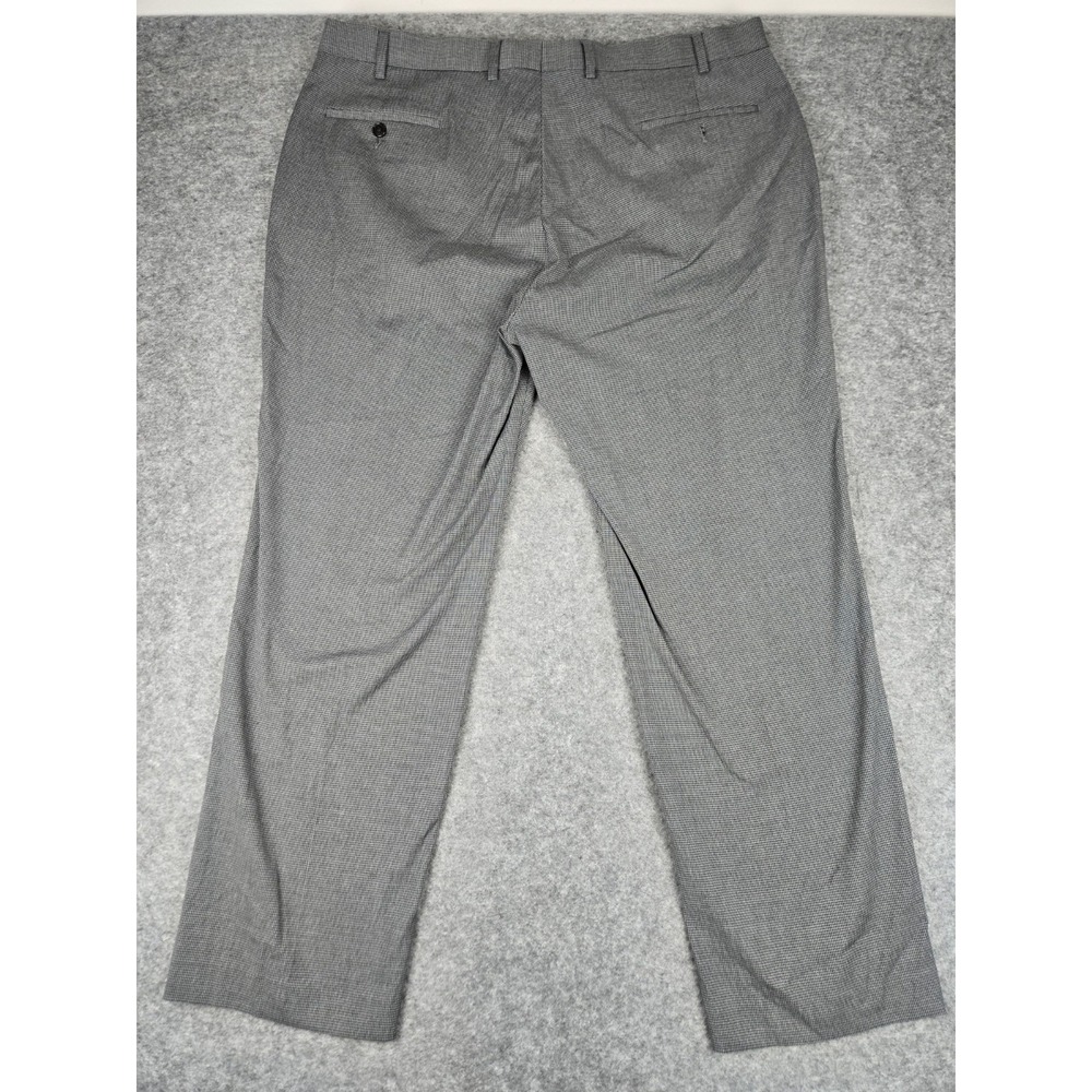 Ralph Ralph Lauren Men's Houndstooth Flat Front Dress Pants Gray Slacks Sz 40x30 - Picture 7 of 9